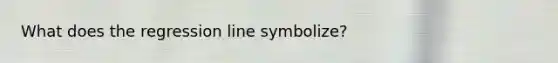 What does the regression line symbolize?