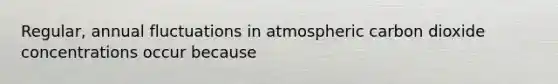 Regular, annual fluctuations in atmospheric carbon dioxide concentrations occur because