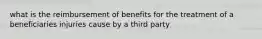 what is the reimbursement of benefits for the treatment of a beneficiaries injuries cause by a third party