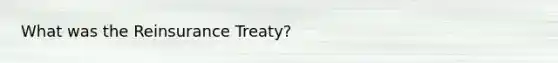 What was the Reinsurance Treaty?