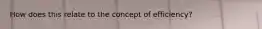 How does this relate to the concept of efficiency?