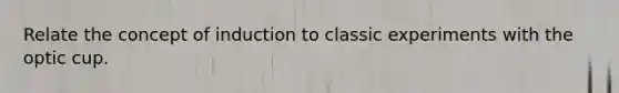 Relate the concept of induction to classic experiments with the optic cup.