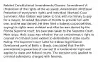 Related Constitutional Amendments/Clauses: Amendment VI (Protection of the rights of the accused), Amendment XIV(Equal Protection of everyone's rights and individual liberties) Case Summary: After Gideon was taken to trial with no money to pay for a lawyer, he asked the state of Florida to provide him with one, and he was denied. He then filed a habeas corpus petition, saying his rights were violated and after he was denied by the Florida Supreme court, his case was taken to the Supreme Court. Main issue: Main issue was whether the six amendment's right to counsel in criminal cases extend to defendants in state courts Ruling: The Supreme Court ruled for Gideon Significance: Overturned parts of Betts v. Brady, concluded that the 6th amendment's guarantee of counsel IS a fundamental right and applies to state and federal courts. The decision only applied to criminal defendants charged with felonies.