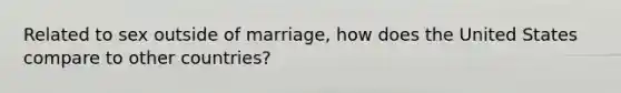 Related to sex outside of marriage, how does the United States compare to other countries?