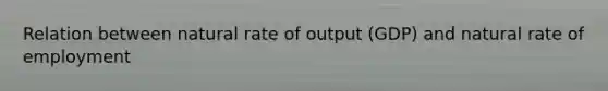 Relation between natural rate of output (GDP) and natural rate of employment