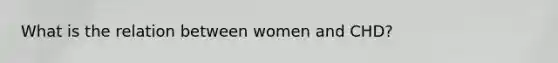 What is the relation between women and CHD?