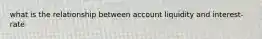 what is the relationship between account liquidity and interest-rate