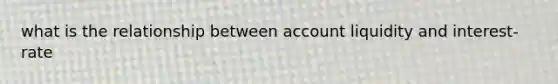 what is the relationship between account liquidity and interest-rate