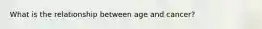 What is the relationship between age and cancer?