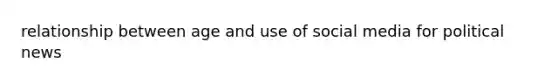 relationship between age and use of social media for political news