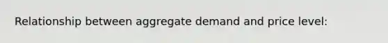 Relationship between aggregate demand and price level: