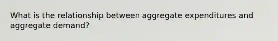 What is the relationship between aggregate expenditures and aggregate demand?