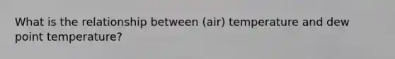 What is the relationship between (air) temperature and dew point temperature?