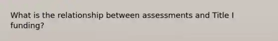 What is the relationship between assessments and Title I funding?