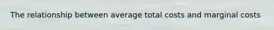 The relationship between average total costs and marginal costs