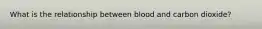 What is the relationship between blood and carbon dioxide?