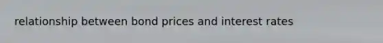 relationship between bond prices and interest rates