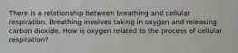 There is a relationship between breathing and cellular respiration. Breathing involves taking in oxygen and releasing carbon dioxide. How is oxygen related to the process of cellular respiration?