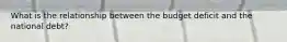 What is the relationship between the budget deficit and the national debt?