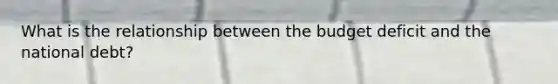 What is the relationship between the budget deficit and the national debt?