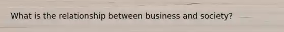 What is the relationship between business and society?