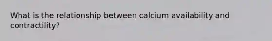 What is the relationship between calcium availability and contractility?