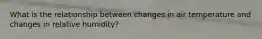What is the relationship between changes in air temperature and changes in relative humidity?
