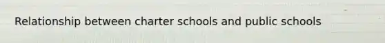 Relationship between charter schools and public schools