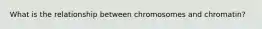 What is the relationship between chromosomes and chromatin?