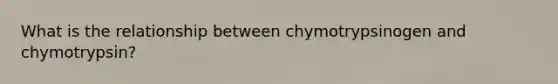 What is the relationship between chymotrypsinogen and chymotrypsin?