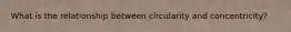 What is the relationship between circularity and concentricity?
