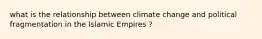 what is the relationship between climate change and political fragmentation in the Islamic Empires ?