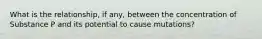 What is the relationship, if any, between the concentration of Substance P and its potential to cause mutations?