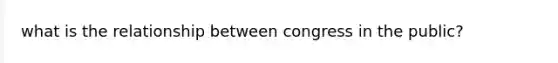 what is the relationship between congress in the public?