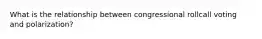 What is the relationship between congressional rollcall voting and polarization?