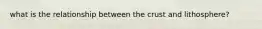 what is the relationship between the crust and lithosphere?