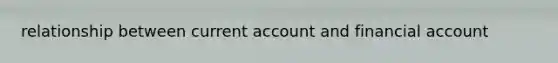 relationship between current account and financial account