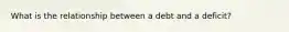 What is the relationship between a debt and a deficit?