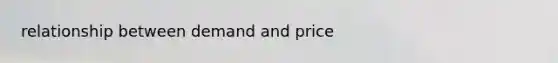 relationship between demand and price