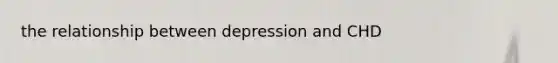 the relationship between depression and CHD