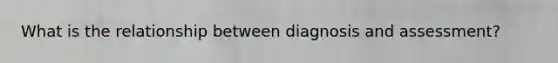 What is the relationship between diagnosis and assessment?