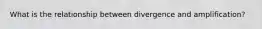 What is the relationship between divergence and amplification?