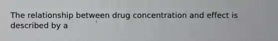 The relationship between drug concentration and effect is described by a