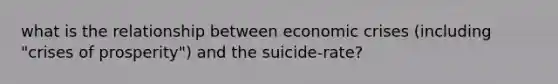 what is the relationship between economic crises (including "crises of prosperity") and the suicide-rate?