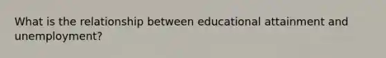 What is the relationship between educational attainment and unemployment?