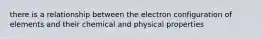 there is a relationship between the electron configuration of elements and their chemical and physical properties