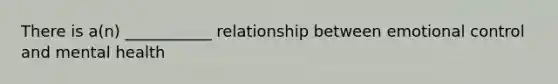 There is a(n) ___________ relationship between emotional control and mental health