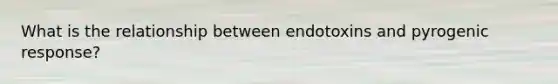 What is the relationship between endotoxins and pyrogenic response?