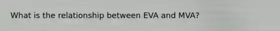 What is the relationship between EVA and MVA?