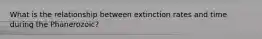 What is the relationship between extinction rates and time during the Phanerozoic?
